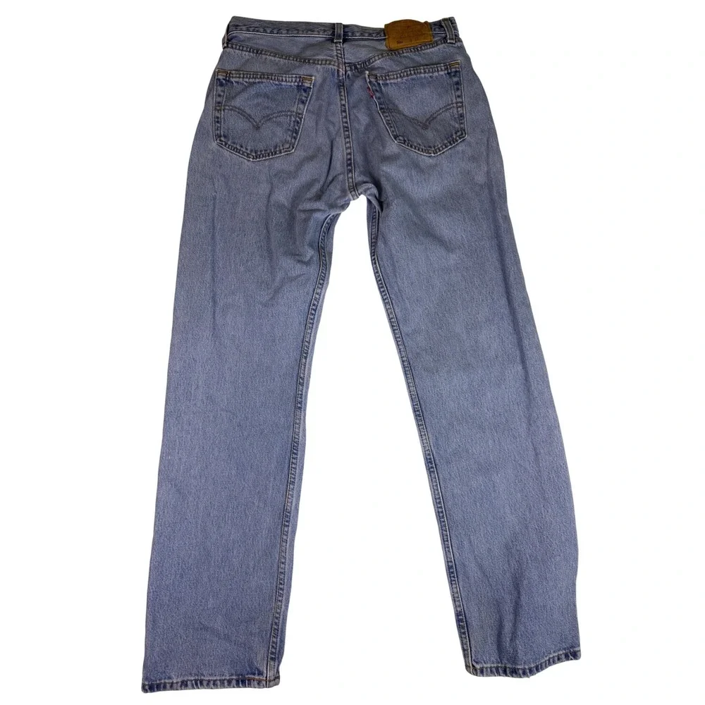 Vtg Levis 501 Jeans‎ 33x32 (Fits 31x31) Light Wash Straight Leg Button Fly USA
